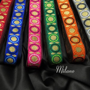 Metallic JacquardBand 1" 25mm Milano Bulk Stock