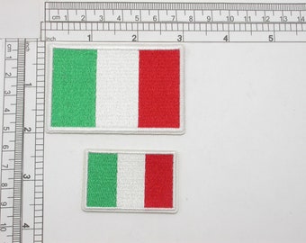 2 Piece Italy flag embroidered cloth iron on patch for bike backpacks
