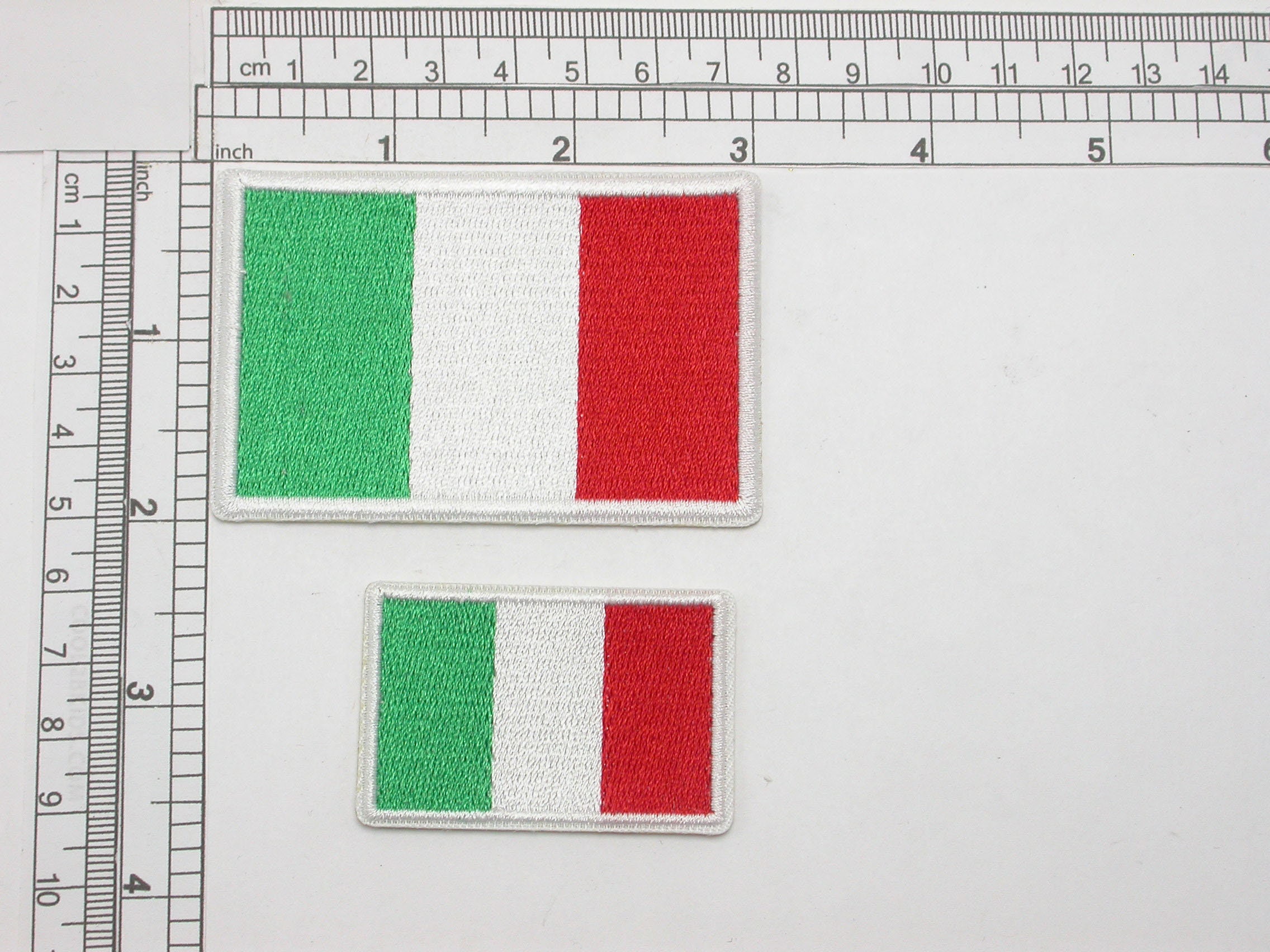 Bandiera-toppa ricamata tricolore Italia termoadesiva da