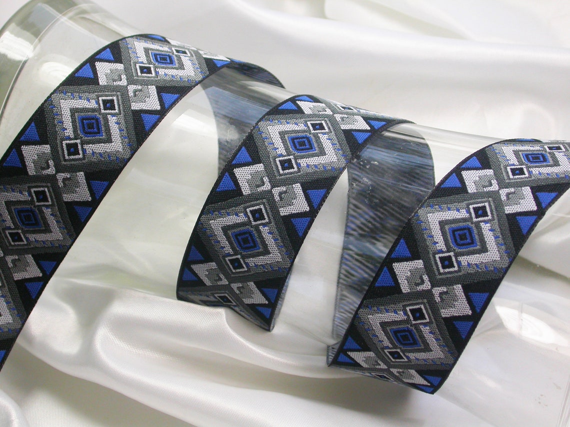 Southwest Haze Jacquard Ribbon: Woven Polyester Trim, 1 1/4