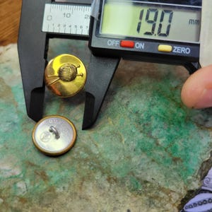 2 x Knitters Delight Metal Buttons 3/4" 19mm Shank with Gold Colored Finish