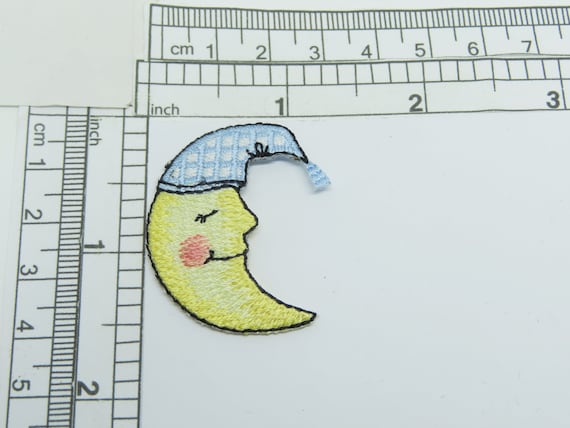 Applique Uomo nella Luna Dormire con berretto da notte Iron On