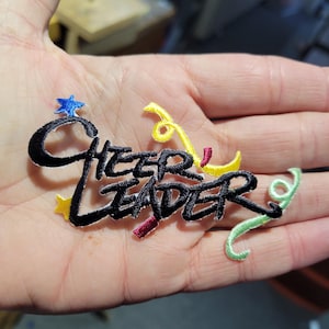Cheerleader Embroidered Iron On Patch Applique (3 1/2" x 2 1/4")
