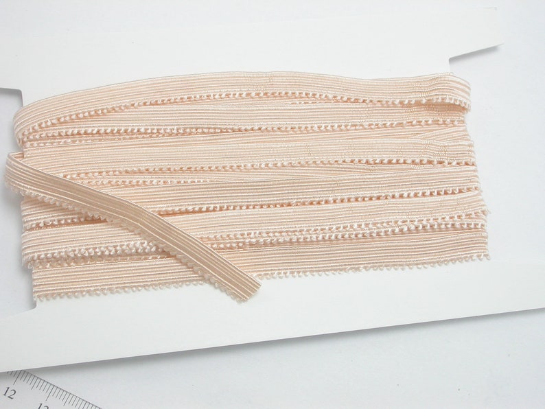 8mm Elastic 516 Picot Edge 20 yards Stretch Ratio 1:3 Blue Red Peach or Nude