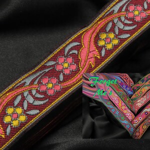 Jacquardband 25mm Vergissmeinnicht 3 Yards & Up