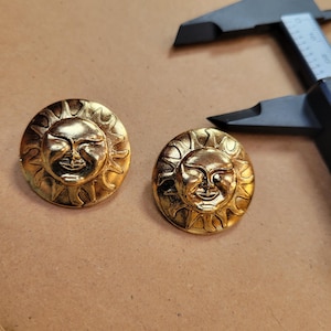 2 x Maya Solknapp 19,6 mm Plast Guldfärgad Skaftkoppling