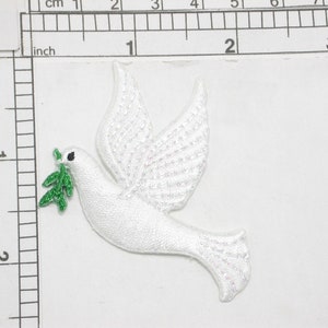 White Dove Flying Iron On Patch Applique