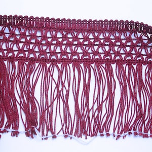 Fringe 5" Drop Fancy Tied Chainette Wine com preço por jarda