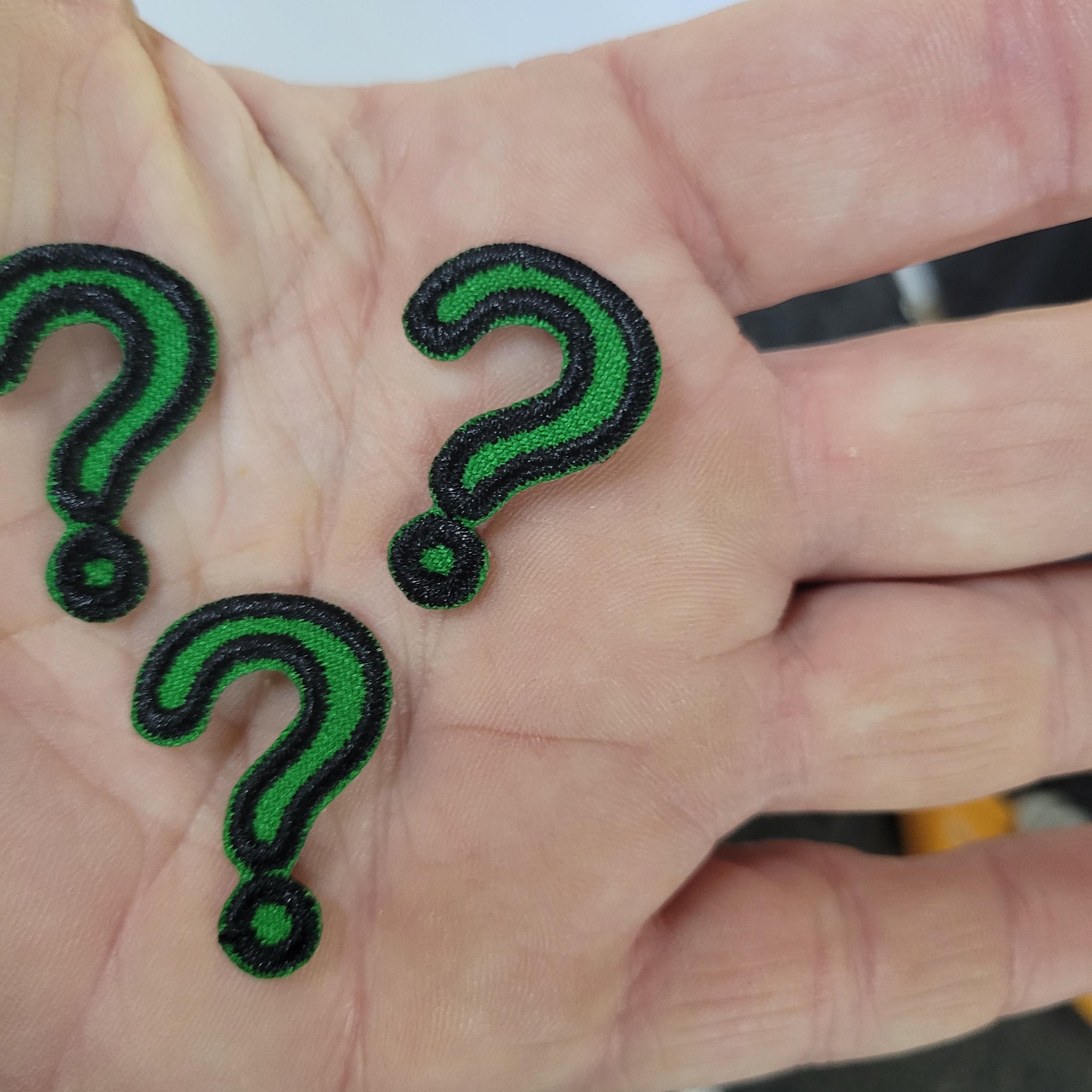 3 X Green Question Mark Iron on Patch Applique - Etsy