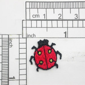 5 x Ladybug Patch Iron On Embroidered Applique 3/4&quot; x 3/4&quot;  Fully Embroidered