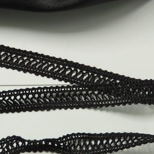 Zopf 5/8&quot; 16mm Schwarz 10 Meter Nähbordüre