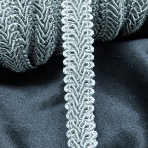 Gimp Braid 3/4" 20mm wide Gray  -  Gimp Priced per yard Sewing upholstery trim crafts
