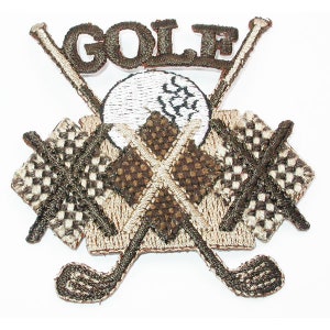 Golf Club Emblem Badge Iron on Applique
