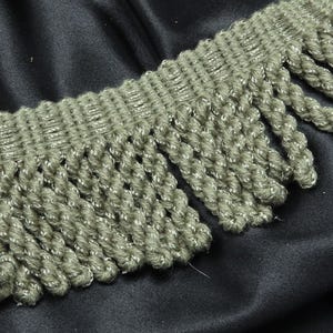 Bullion Fringe 2 1/2&quot; 63MM Khaki 4 5/8 Yards Home Decorator Trim