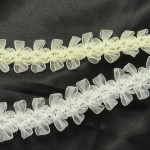Trança transparente de 1 polegada com destaques opalescentes sofisticados, 3 jardas, acabamento de costura, lâmpada para fazer bonecas, artesanato