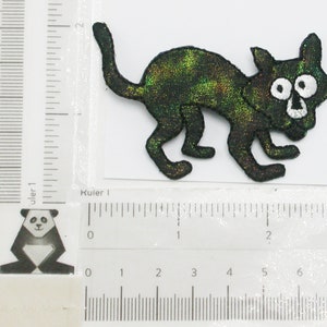 Sparkly Halloween Cat - Iron On Patch Applique