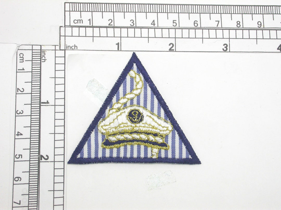 Sailing Captains Hat Applique Iron on Embroidered Patch 2 3/8" X 2" - Etsy