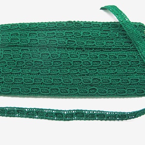 Green Gimp Braid 1/4&quot; 8mm wide soft & pliable Rayon 6 yards mini narrow sewing trim