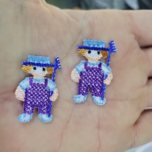 Boer opstrijkpatch met kruissteek