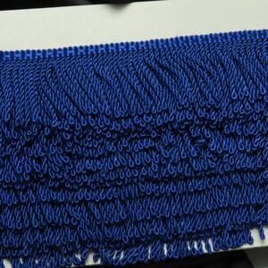 Bullion Fringe 2 1/4" koningsblauwe naaigaren hoge kwaliteit Op maat gesneden geprijsd