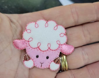 Lamm Baby Schaf Gesicht gestickt Eisen auf Patch Applikation