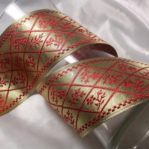 Jacquardband 73mm 2 7/8" (73mm) Fancy Metallic Floral Gitter bulk stock liturgische Bordüre
