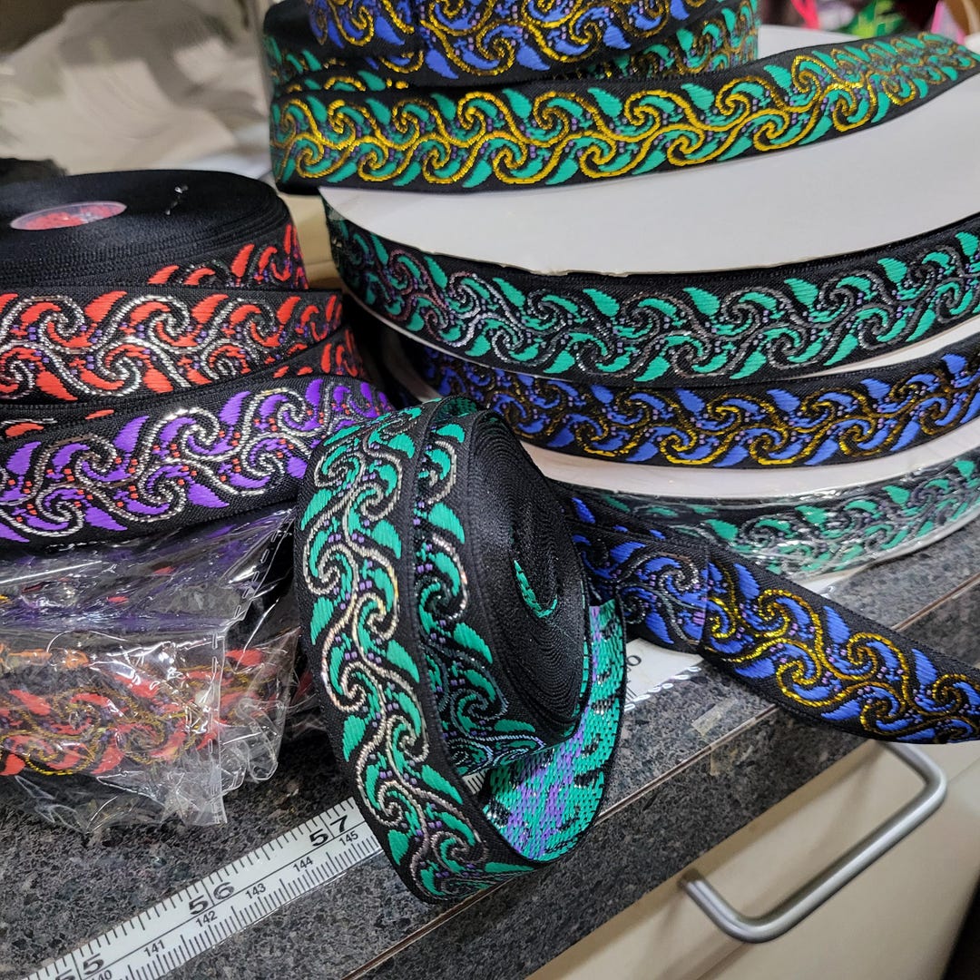 Pepper Ribbons Metallic Jacquard Ribbon 1