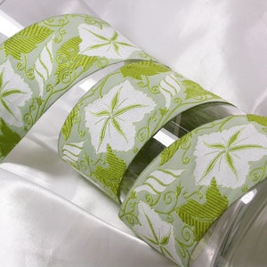 Jacquard Ribbon 1 15/16" Moon Flower Selling Per Yard