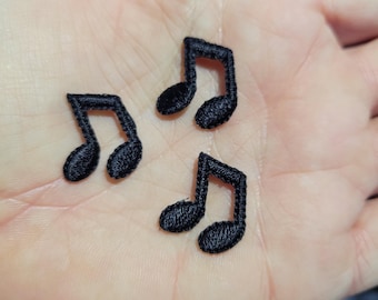 Toppa Termoadesiva Note Musicali | Ricamo Da Stirare O Cucire, Dimensioni 7,3 X 4,2 Cm, Ideale Per Personalizzare Giacche, Zaini, Jeans