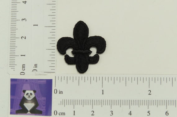 2 apliques termoadhesivos de flor de lis 1 3 16 pulg. x 1 1 8 pulg. negros Etsy Espana