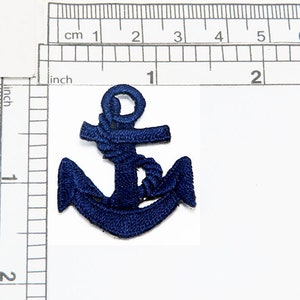 May include: A dark blue embroidered anchor patch. The anchor has a rope detail at the top.