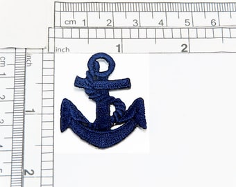 Navy Anchor Applique, Nautical Rope, Embroidered Iron On