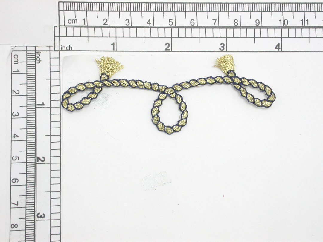 Nautical Rope Iron on Applique Measures 3 3/4