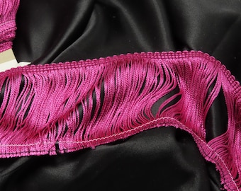 DÉCOPRO 4 (10cm) Long Solid Chainette Fringe Trim (Style# CF04) Lilac Purple #D7 (Light Lavendar Violet Purple) 11 Yards (33 ft/10m