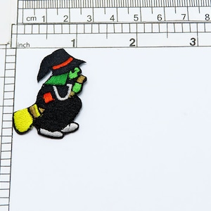 Wicked Halloween Witch - Iron On Patch Applique   Measures 1 5/8&quot; high x 1 1/2&quot; wide