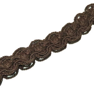 Trança extravagante marrom de 3/4 "19mm com preço por jarda para costura e artesanato com lâmpada para fabricação de bonecas