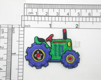 Tractor Patch Iron On Embroidered applique Measures 1 7/8" across x 1 1/2" high approx