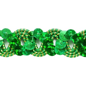 Sequin Holographic Wavy Braid 5/8&quot; (16mm)  5 Yards Pageant Party - Sparkly Lots of Colors