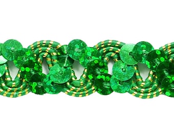 Sequin Holographic Wavy Braid 5/8" (16mm)  5 Yards Pageant Party - Sparkly Lots of Colors