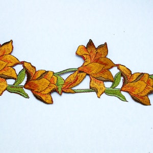 Flores gigantes de ferro na borda 89 mm 3 1/2 &quot;com preço por jarda EUA ESTOQUE Ferro em seja ousado!