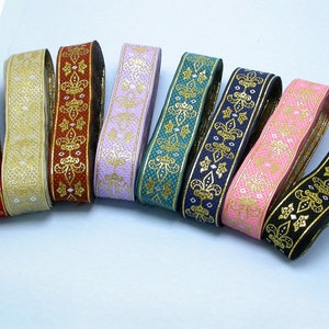 Nastro Jacquard Fleur De Lys Royale 1 1/2" (38mm) *Colori* Taglio a misura Disponibile in 8 combinazioni di colori - il nostro nuovo design esclusivo