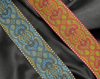 Bobina da 10 m di larghezza 3,5 cm di larghezza del nastro jacquard anatolico rosa bordo medievale tessuto retrò tessuto decorazione per la casa abbellimento fai da te forniture di cucito pizzo
