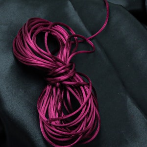 5 Yds,wine Cord,beading Cord,rattail Cord,rat Tail Cord,cola De