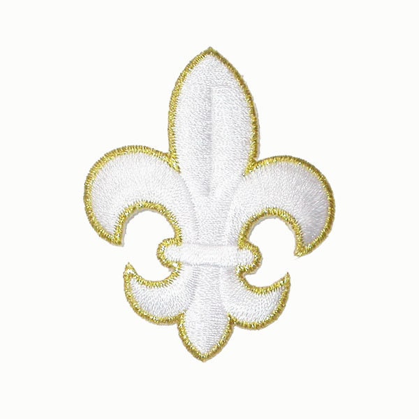 Sequin Fleur De Lis Mardi Gras Embroidery Iron On Patch – Scratch Decor