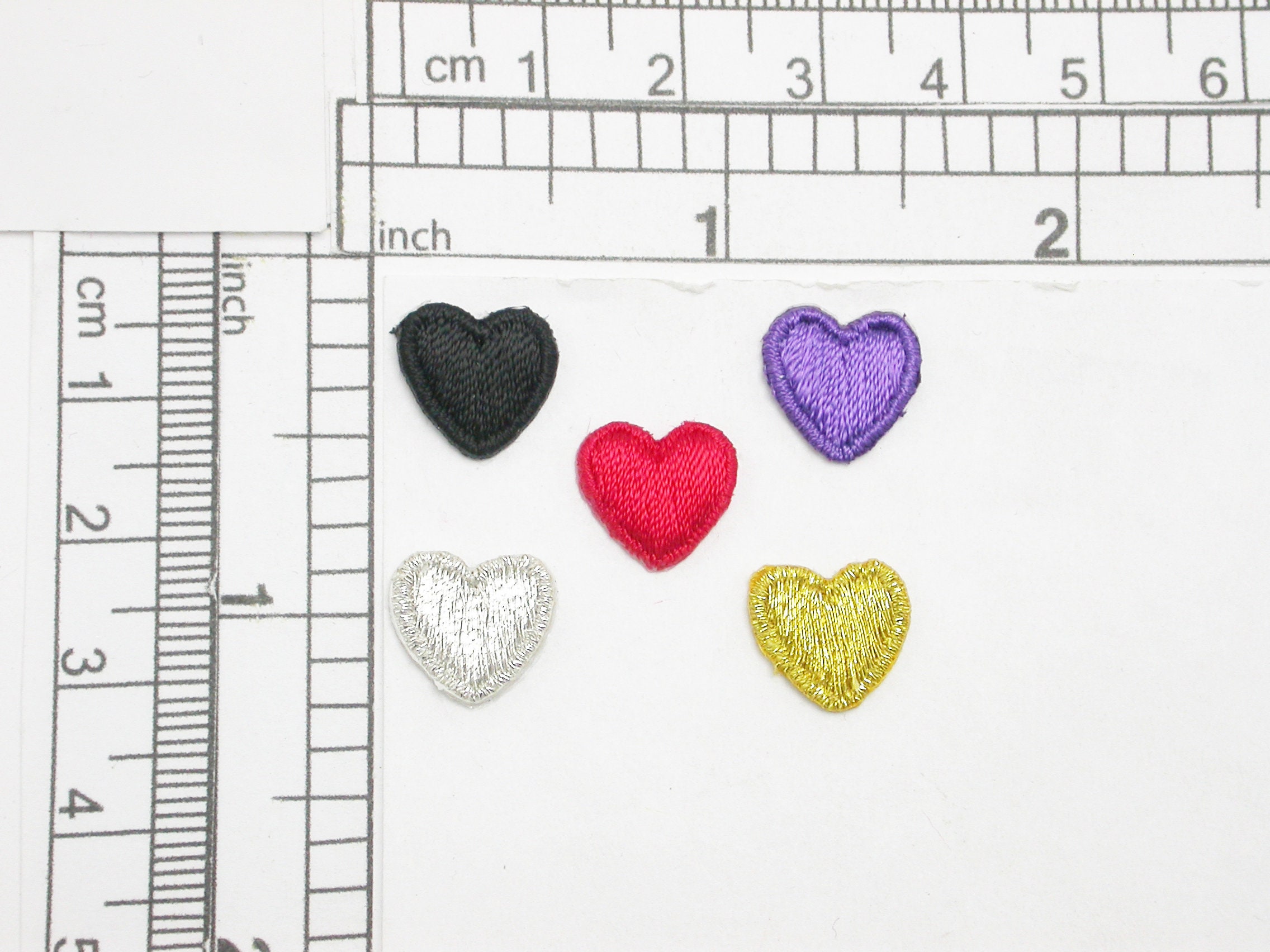 Mini Hearts Applique Patch - Red Heart, Love Badge 1 (3-Pack