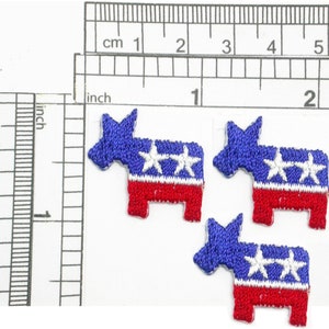 3 x apliques de ferro de burro do Partido Democrata