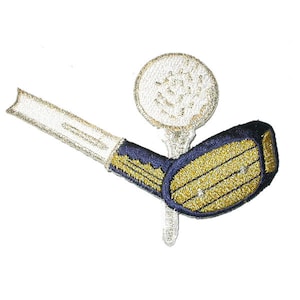 Golf Club & Ball iron On Applique Embroidered