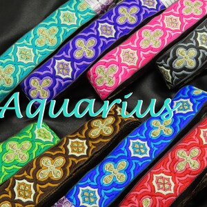 Jacquardband 32mm 1 1/4" Aquarius Bulk Stock Metallic