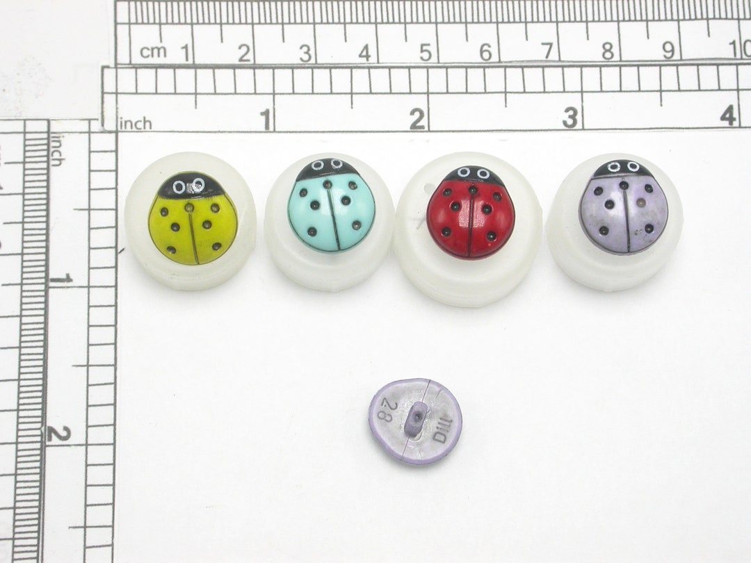 3 X Lady Bug Childs Button 15mm Shank Washable and Dry Cleanable - Etsy