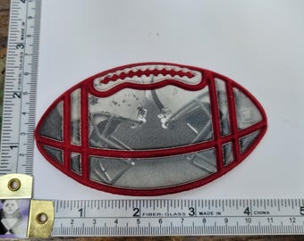 Remendo gigante de futebol americano, espumante e aveludado, remendo para passar a ferro, 4 1/2" de comprimento
